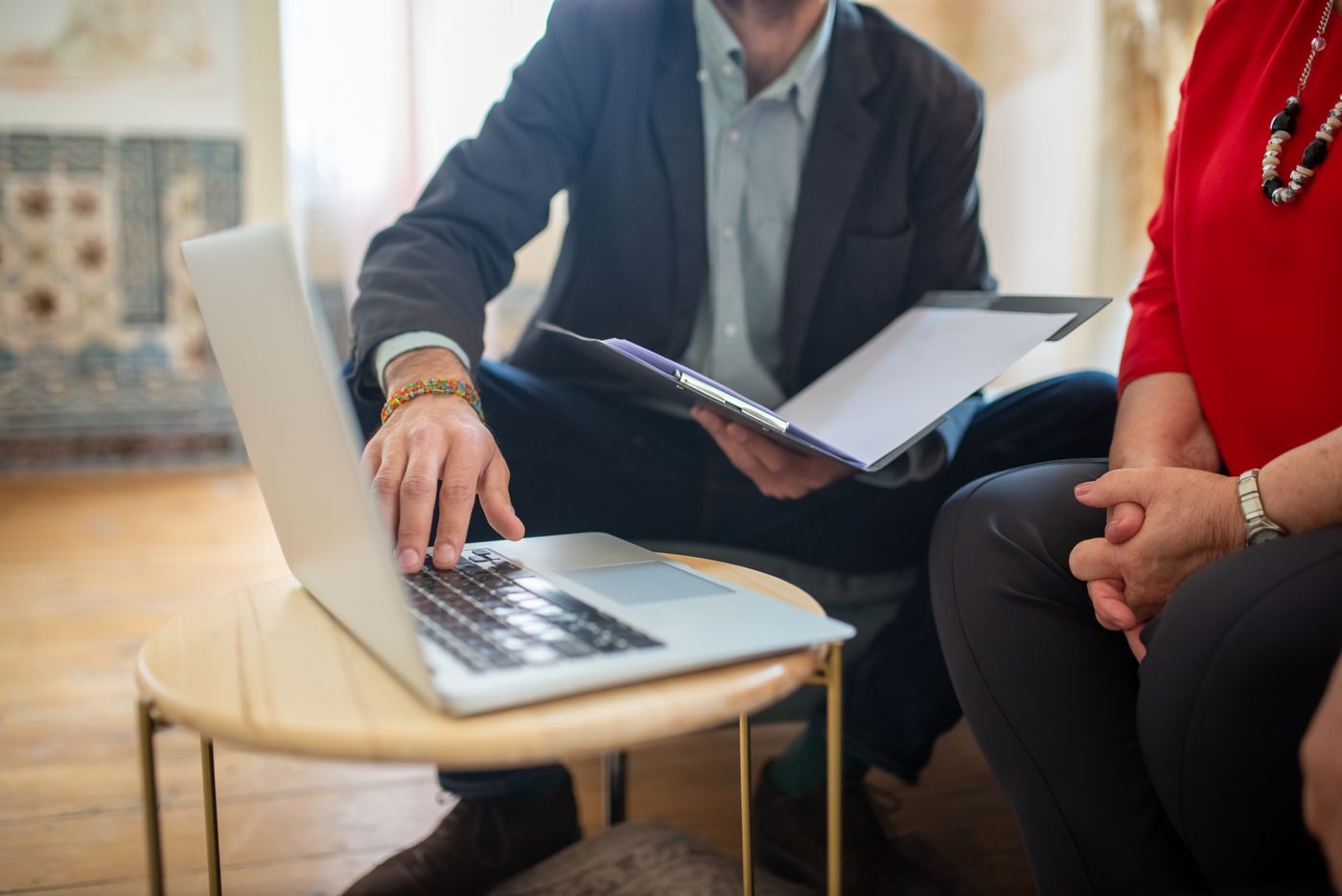 Consultant reviewing automation opportunities with a client