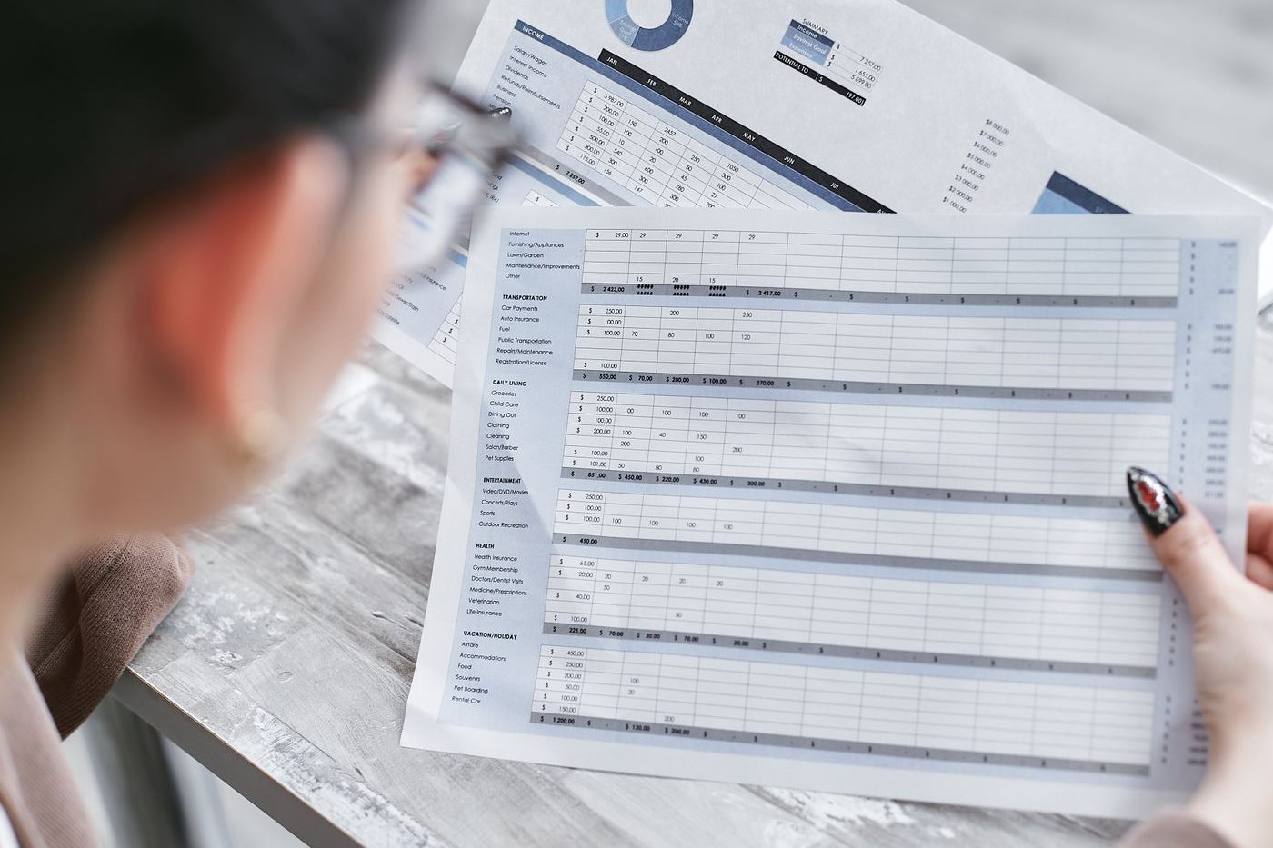 Close-up of a segmented prospect list being reviewed