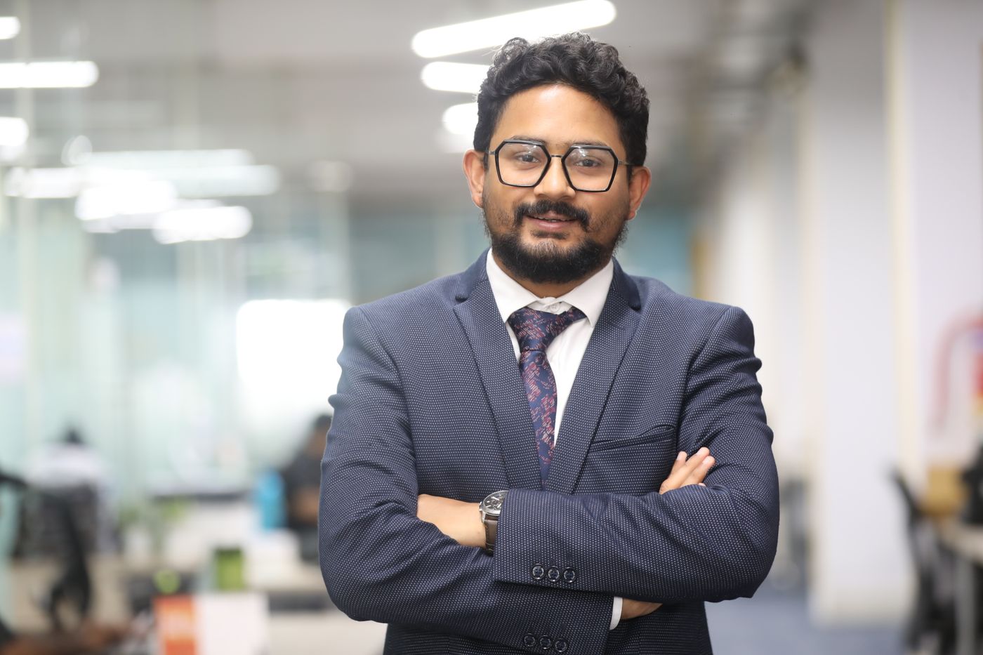 Business leader standing in a modern office