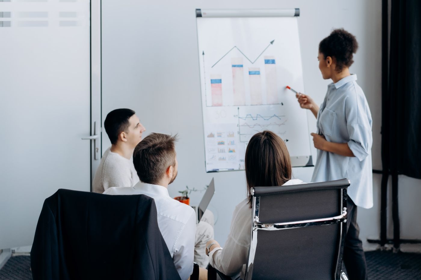 Team planning revenue operations at a whiteboard