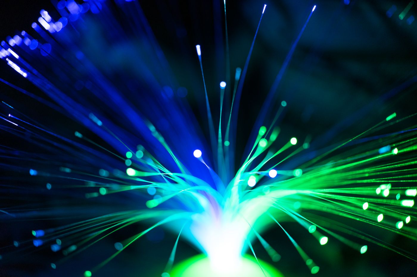Real-time data engineering pipeline shown as strands of fibre-optic light