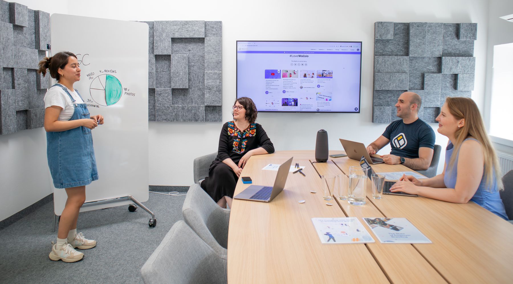Go-to-market team reviewing plans in a meeting room